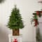 3ft. Pre-Lit Finland Fir Artificial Christmas Tree in Decorative Planter, Warm White Lights